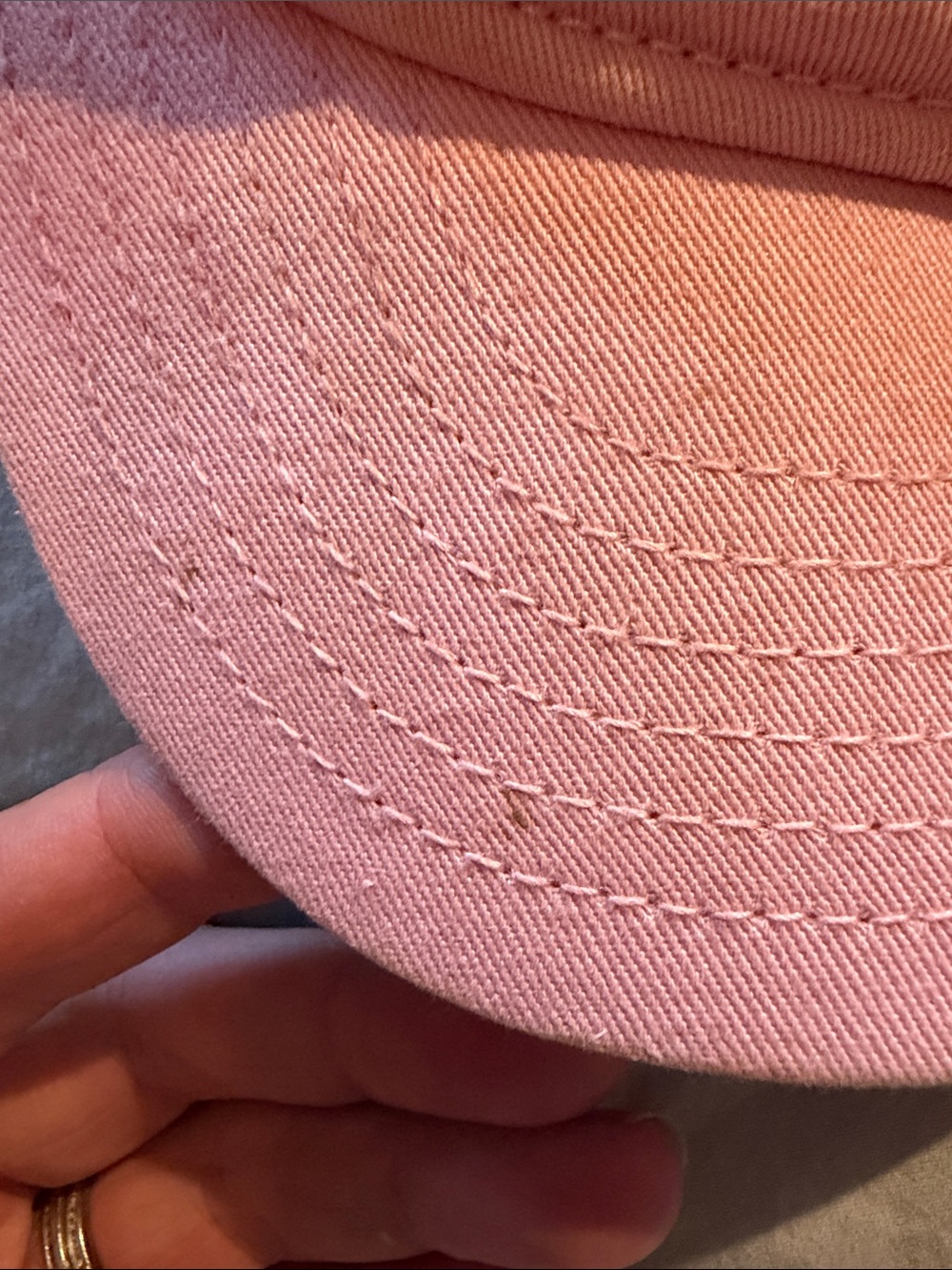 Pink Kids Baseball Cap with Castle Embroidery - Picture 4 of 4